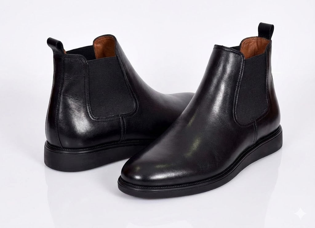 حذاء بوت فاخر - أسود