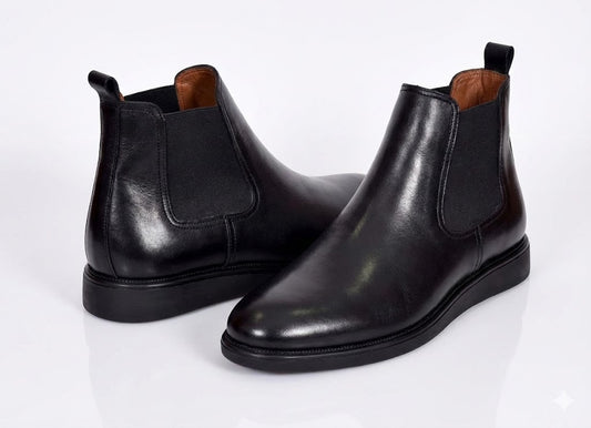 حذاء بوت فاخر - أسود