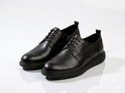 حذاء ديربي كلاسيكي فاخر - أسود