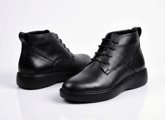 حذاء بوث فاخر - أسود